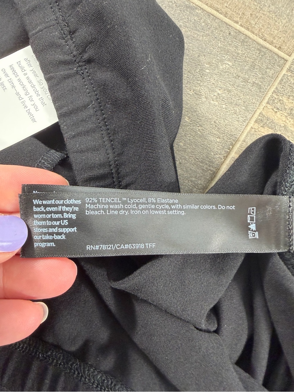 NEW Eileen Fisher Black Stretch Ankle Pants - Picture 8 of 8
